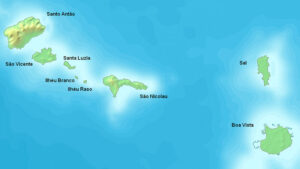 Mapa de las Islas Barlavento