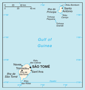 Mp of Sao Tome and the Gulf of Guinea