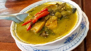 Closeup of Thai soup.